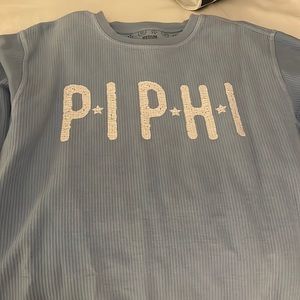 Pi beta phi light blue sweatshirt. Size medium
